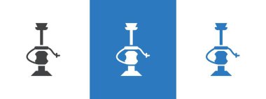 Siyah ve beyaz arkaplanda nargile simgesi taslak koleksiyonu