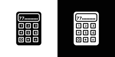 Hesap makinesi simgesi vektör logo kümesi koleksiyonu ya da paket grubu