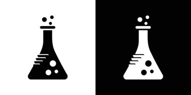 Kimyasal şişe simgesi vektör logosu koleksiyonu ya da paket grubu