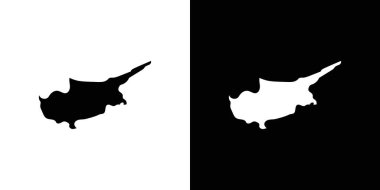 Kıbrıs harita ikon vektör logosu koleksiyon veya paket grubu
