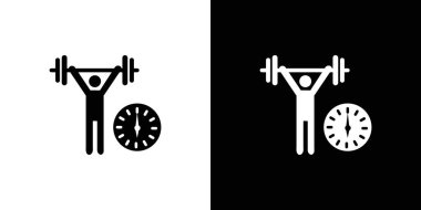 egzersiz zamanı simge vektör logo kümesi koleksiyonu veya paket grubu