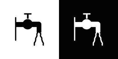 Musluk musluğu suyu ikonu vektör logosu koleksiyonu ya da paket grubu