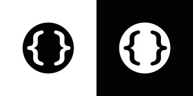 Yazı tipi parantezi simgesi vektör logosu koleksiyonu ya da paket grubu