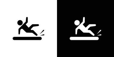 Eğim simgesi vektör logo kümesi koleksiyonu ya da paket grubu üzerinde kayan adam