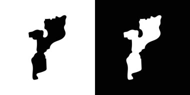 Mozambik harita simgesi vektör logo kümesi koleksiyonu ya da paket grubu