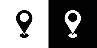 Pin simgesi vektör logosu koleksiyonu veya paket grubu