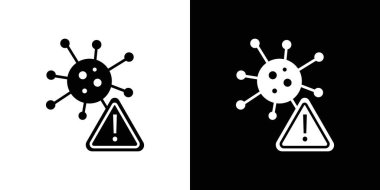 Virüs Uyarı Uyarısı simge vektör logosu koleksiyonu ya da paket grubu