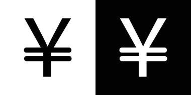 Yen işaret simgesi vektör logosu koleksiyonu ya da paket grubu