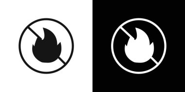 Web uygulaması ui için ateş ikonu doğrusal vektör grafik işareti veya sembol ayarlanmadı