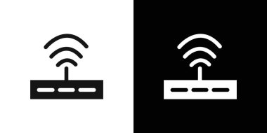 router simgesi doğrusal vektör grafik işareti veya web uygulaması ui için sembol