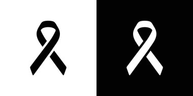 İnce çizgi çizgisi biçimi ve doğrusal vektör işareti ile farkındalık kurdele simgesi belirlendi