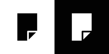 Katlanmış Kağıt Simgesi ince çizgi ana hatları ve doğrusal vektör işareti ile ayarlandı