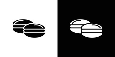 Macarons simgesi Düz İnce Çizgi Çizgisi Çizim Sanatı Çizgisi