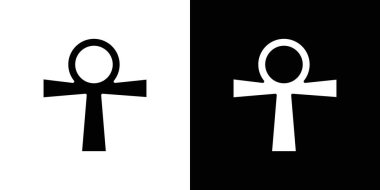 Ankh simge vektör çizgisi logo işareti veya sembol koleksiyon özet biçimi