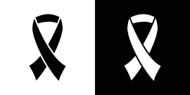 Farkındalık kurdele simgesi vektör çizgisi logosu veya sembol koleksiyon özet biçimi