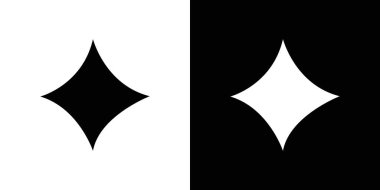 Elmas yıldızı simge vektör çizgisi logosu veya sembol koleksiyon özet biçimi