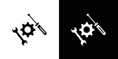 Mühendislik aracı simge vektör çizgisi logosu veya sembol koleksiyon özet biçimi