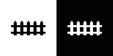 çit simgesi vektör çizgisi logosu veya sembol koleksiyon özet biçimi