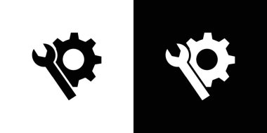 mekanik ayarlar simge vektör çizgisi logosu veya sembol koleksiyon özet biçimi