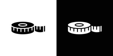 Teyp ikon vektör çizgisi logo işaretini veya sembol koleksiyon özet biçimini ölç