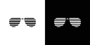 Güneş gözlüğü simgesi vektör çizgisi logo işareti veya sembol koleksiyon özet biçimi