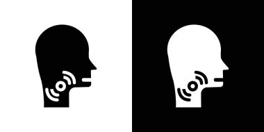 Yaralı boğaz simgesi vektör çizgisi logosu ya da sembol koleksiyon taslak biçimi