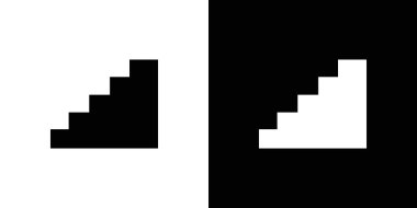 merdiven simgesi vektör çizgisi logosu veya sembol koleksiyon özet biçimi