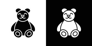 Teddy Bear ikon vektör çizgisi logosu veya sembol koleksiyon taslak biçimi