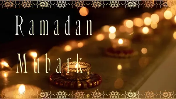 Geleneksel Arap unsurları ve ramazan kareem ile güzel bir arkaplan.