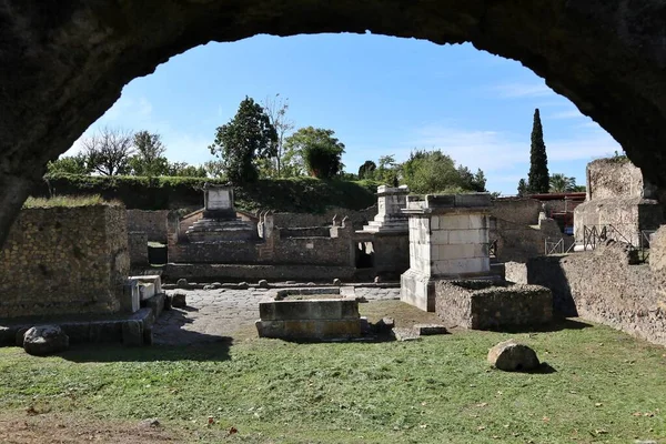 Πομπηία Καμπανία Ιταλία Οκτωβρίου 2021 Νεκρόπολη Της Porta Ercolano Στη — Φωτογραφία Αρχείου