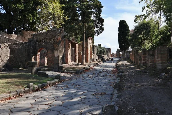 Pompei Campania Ottobre 2021 Necropoli Porta Ercolano Delle Tombe Nel — Foto Stock