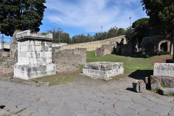 Pompeya Campania Italia Octubre 2021 Necrópolis Porta Ercolano Delle Tombe —  Fotos de Stock
