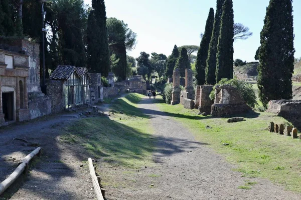 Pompei Campania Ottobre 2021 Necropoli Porta Nocera Nel Parco Archeologico — Foto Stock