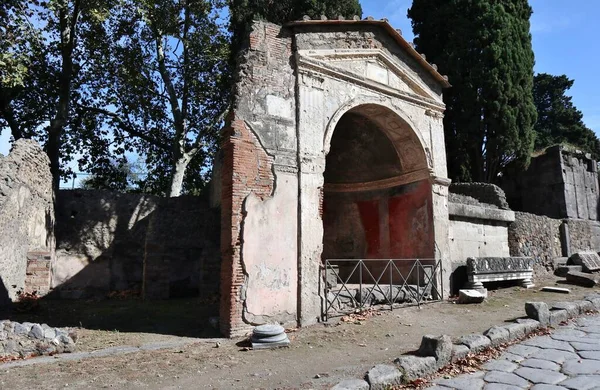 Pompeje Kampania Włochy Października 2021 Nekropolia Porta Ercolano Przy Delle — Zdjęcie stockowe