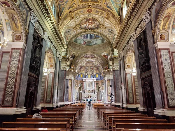 Pompeya Campania Italia Octubre 2021 Interior Del Santuario Santísima Virgen — Foto de Stock