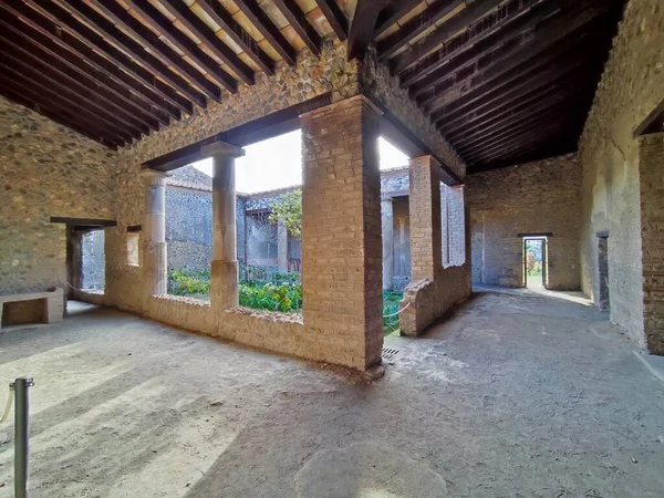Pompei Campania Ottobre 2021 Casa Della Nave Europa Castricio Nel — Foto Stock