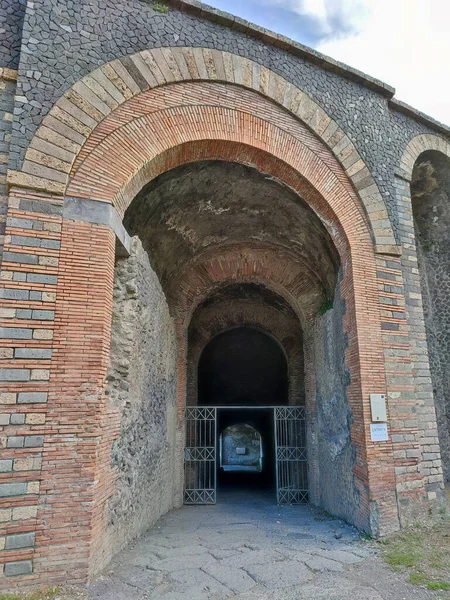 Pompeii Campania Italia Oktober 2021 Roman Amphitheater Mellom Castricio Piazzale – stockfoto