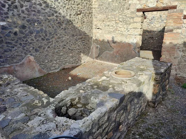 Πομπηία Καμπανία Ιταλία Οκτωβρίου 2021 Ταβέρνα Στη Castricio Στο Αρχαιολογικό — Φωτογραφία Αρχείου