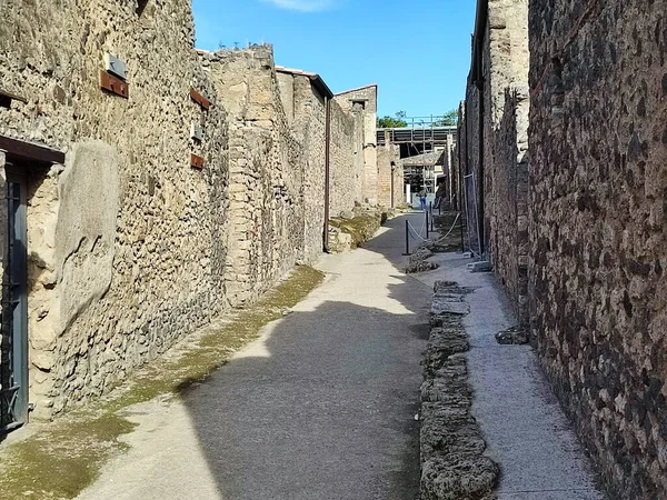 ポンペイ カンパニア イタリア 2021年10月14日 ポンペイの考古学公園の路地 — ストック写真