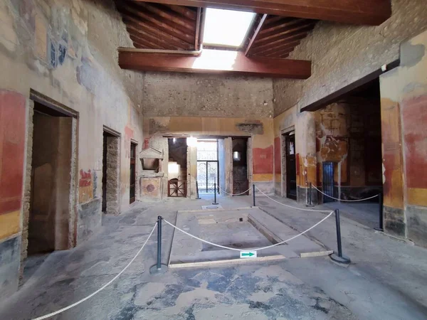 Pompeii Campania Italy ลาคม 2021 Casa Del Menandro Vicolo Paquius — ภาพถ่ายสต็อก