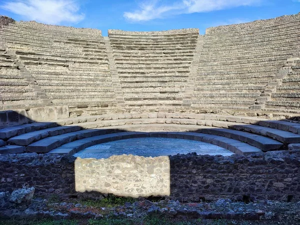 Pompeii Campania Talya Ekim 2021 Pompeii Arkeoloji Parkında Teatro Piccolo — Stok fotoğraf