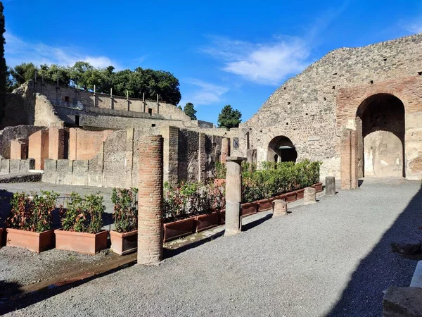 Pompeya Campania Italia Octubre 2021 Teatro Grande Parque Arqueológico Pompeya —  Fotos de Stock