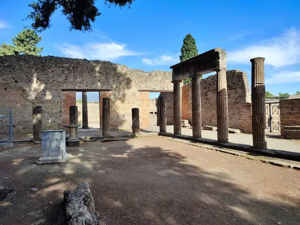 Pompeii Campania Italy October 2021 Foro Triangolare Pompeii Archaeological Park — Stock Photo, Image