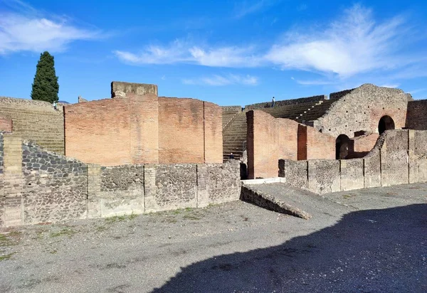 Πομπηία Καμπανία Ιταλία Οκτωβρίου 2021 Teatro Grande Στο Αρχαιολογικό Πάρκο — Φωτογραφία Αρχείου