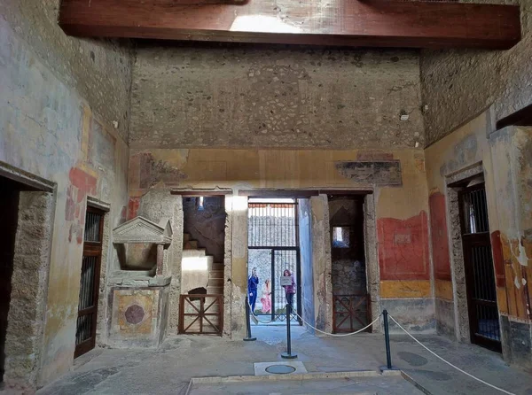Pompeia Campania Itália Outubro 2021 Casa Del Menandro Vicolo Paquius — Fotografia de Stock