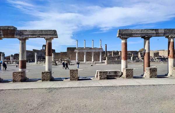 Pompeii Campanië Italië Oktober 2021 Piazza Del Foro Het Archeologische — Stockfoto