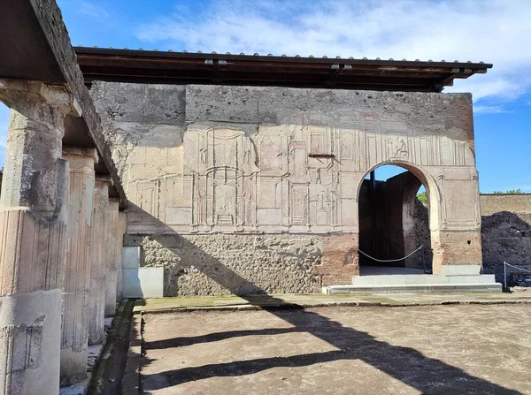 Pompeii Campania Italy October 2021 Stabian Baths Dell Abbondanza Archaeological — Stock Photo, Image