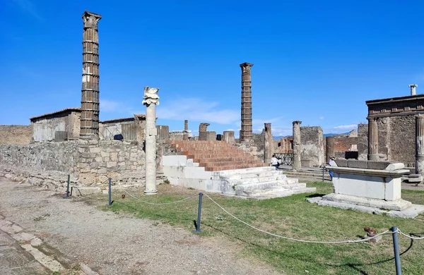 Pompeje Kampania Włochy Października 2021 Sanktuarium Apolla Parku Archeologicznym Pompeje — Zdjęcie stockowe
