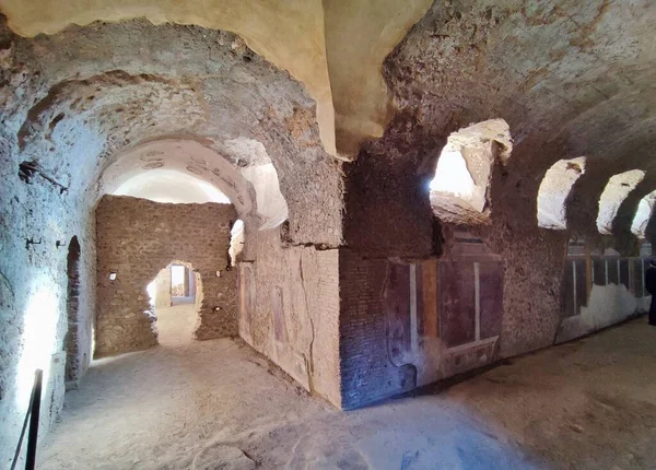 Pompei Campania Ottobre 2021 Casa Del Criptoportico Dell Abbondanza Nel — Foto Stock