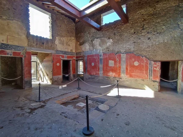 Pompeia Campânia Itália Outubro 2021 Casa Dos Amantes Beco Paquius — Fotografia de Stock